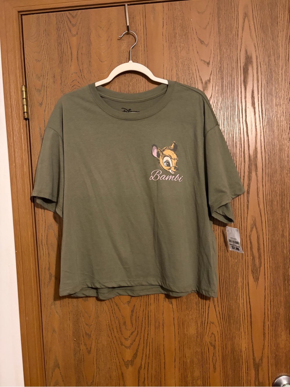 New Juniors Disney Bambi Crop Shirt
